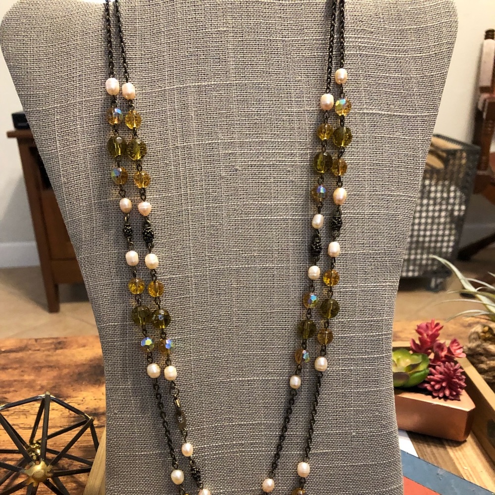 Antique. Canary Chic. Necklace.